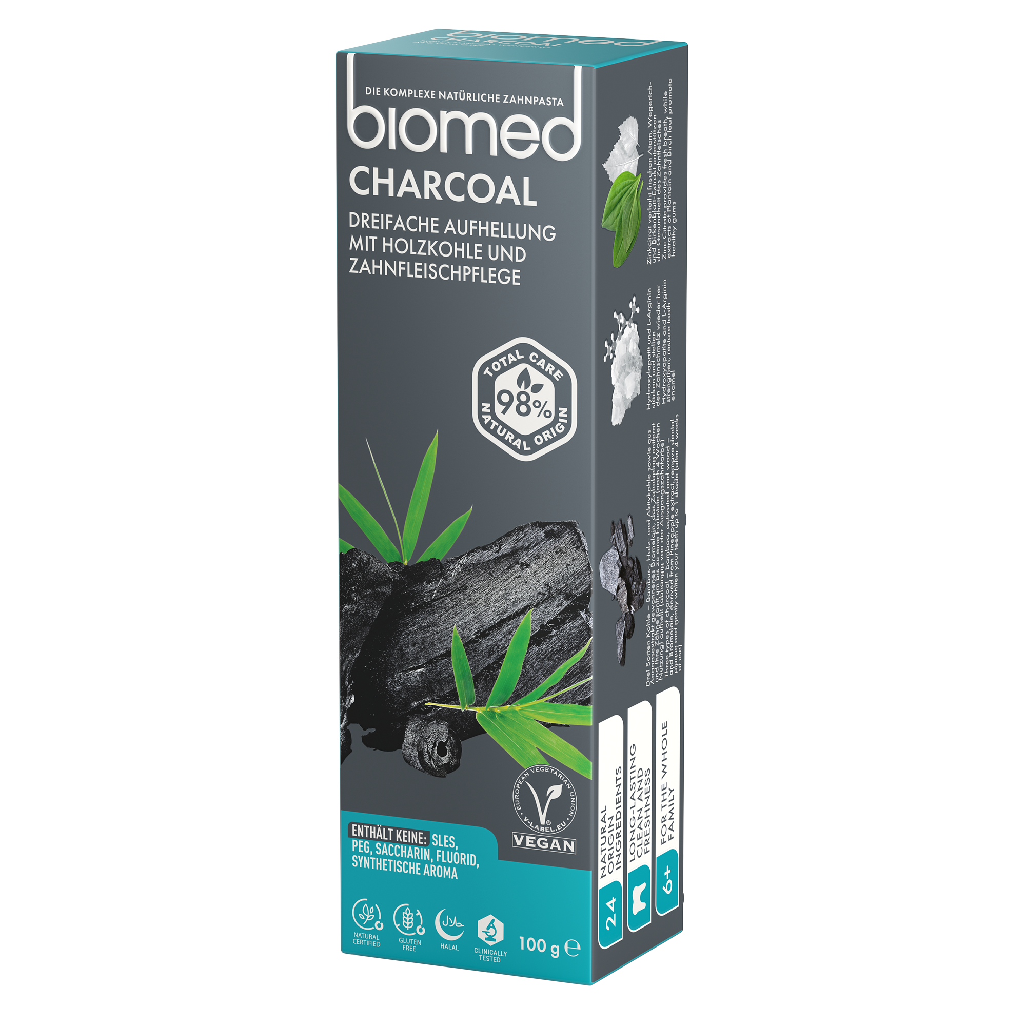Biomed Charcoal natürliche Aktivkohlenzahnpasta