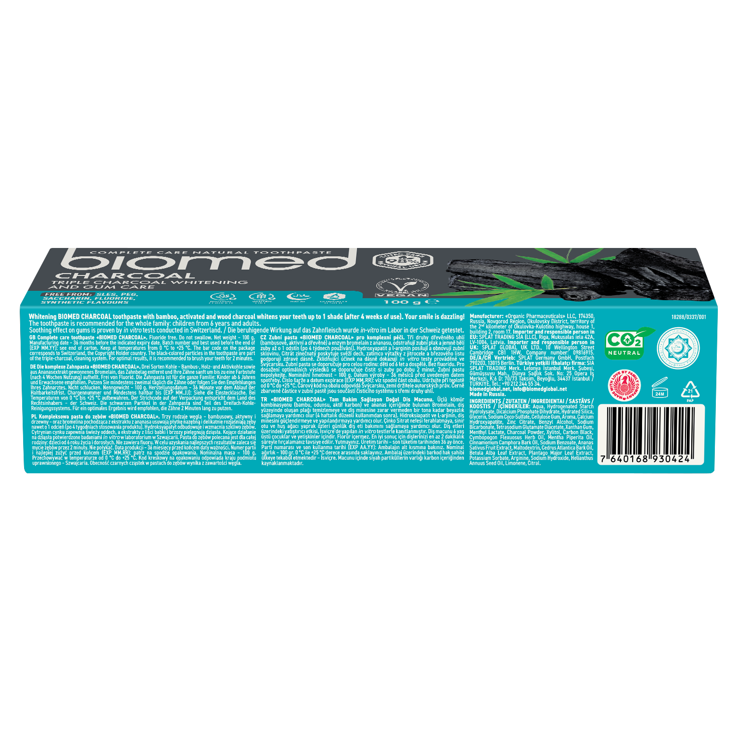 Biomed Charcoal natürliche Aktivkohlenzahnpasta