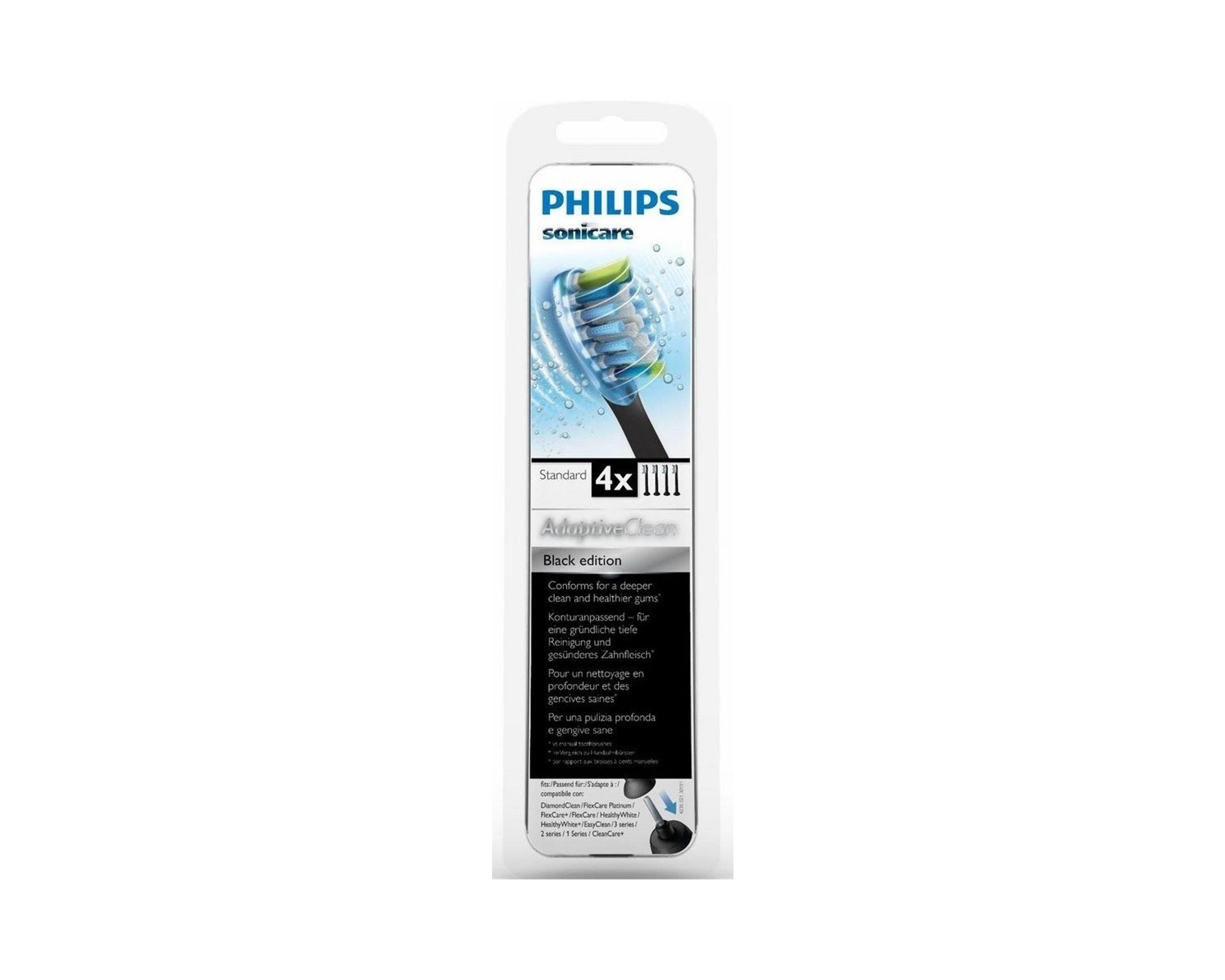 Philips Sonicare C3 Premium Plaque Defence Ersatzbürsten (4 Stück), black